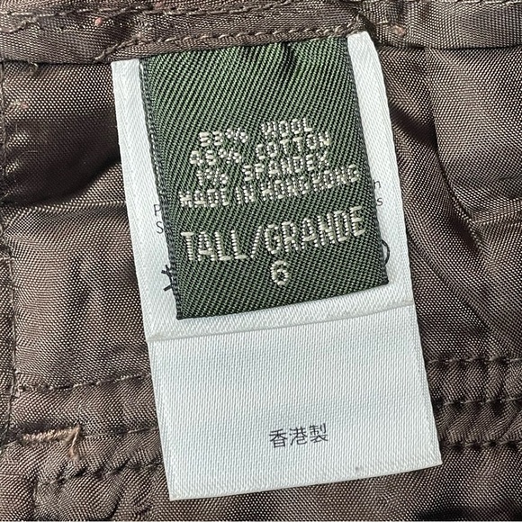 Eddie Bauer Herringbone Trousers Wool Blend Women's 6T Brown Dress Pants Slacks - Picture 11 of 15